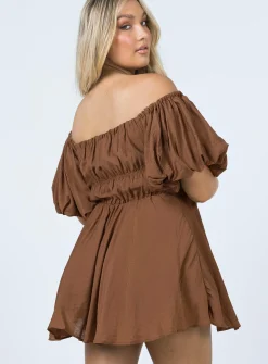 Princess Polly Halton Mini Dress Brown Hot