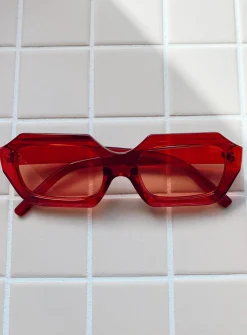 Princess Polly Hampshire Sunglasses  Red Sale