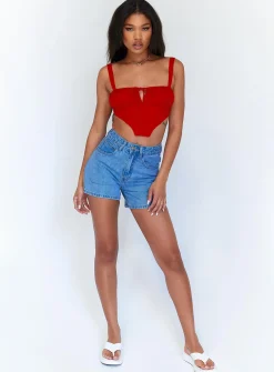 Princess Polly Hanna Top Red Store