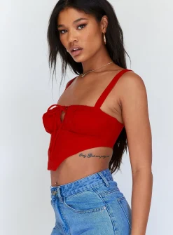 Princess Polly Hanna Top Red Store