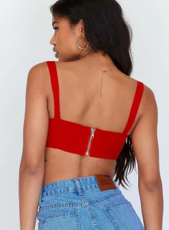 Princess Polly Hanna Top Red Store