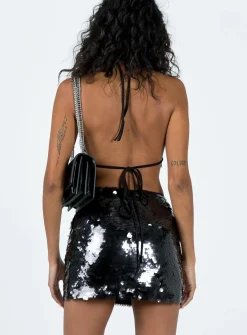 Princess Polly Hannam Mini Skirt  Black New