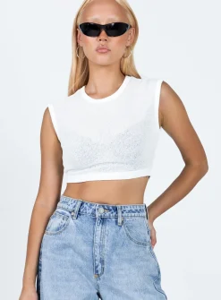 Princess Polly Hardie Top  White Sale