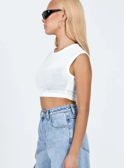 Princess Polly Hardie Top  White Sale