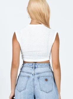 Princess Polly Hardie Top  White Sale