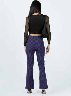 Princess Polly Hargrave Pinstripe Pants  Navy Flash Sale