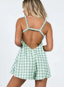 Princess Polly Harlie Romper  Green Shop