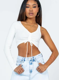 Princess Polly Harlow Long Sleeve Top  White Best