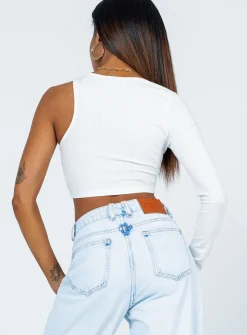 Princess Polly Harlow Long Sleeve Top  White Best