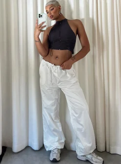 Princess Polly Harran Parachute Pants  White Store