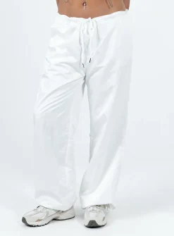 Princess Polly Harran Parachute Pants  White Store