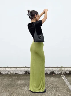 Princess Polly Harriette Maxi Skirt  Green Outlet