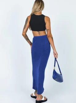Princess Polly Harriette Maxi Skirt  Blue Sale