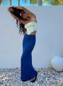 Princess Polly Harriette Maxi Skirt  Blue Sale
