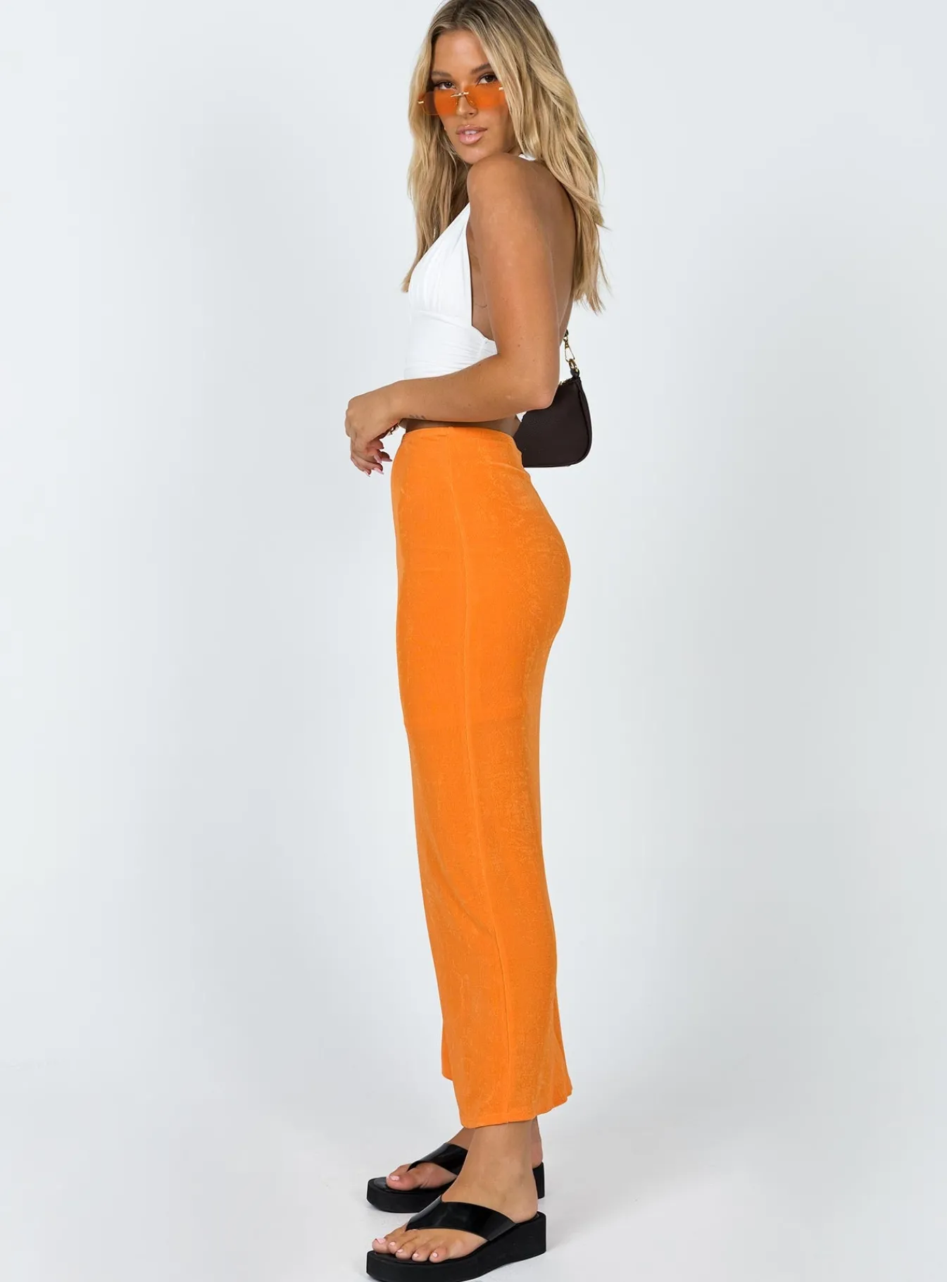 Princess Polly Harriette Maxi Skirt Orange Sale