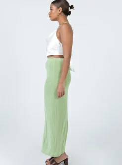 Princess Polly Harriette Maxi Skirt  Sage New