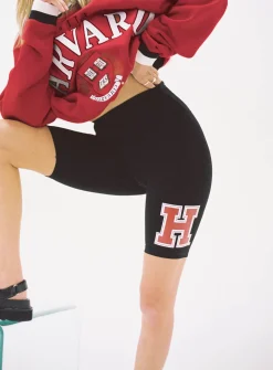 Princess Polly Harvard University Bike Shorts Black Cheap