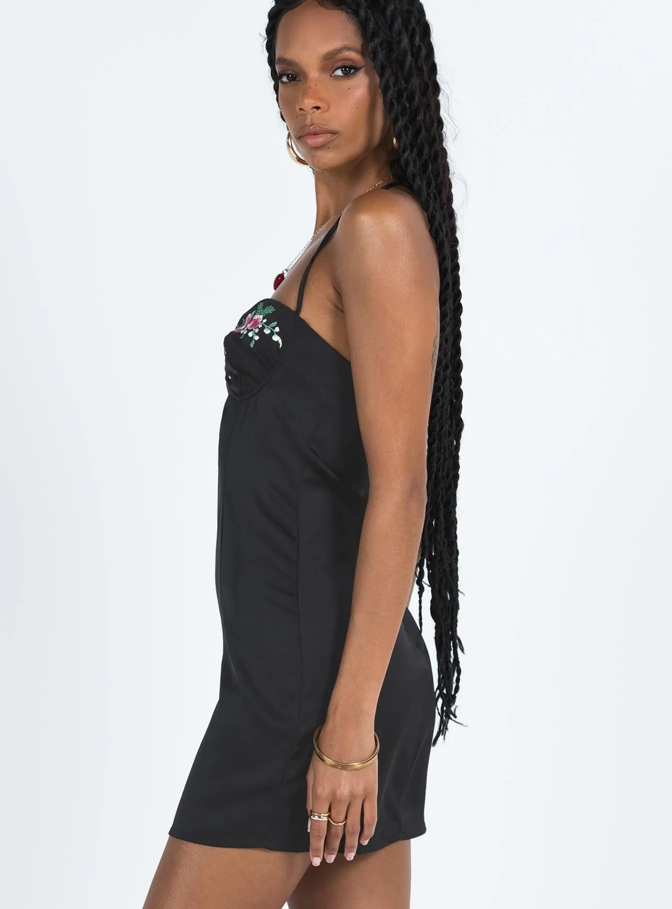 Princess Polly Hassie Mini Dress Black Clearance