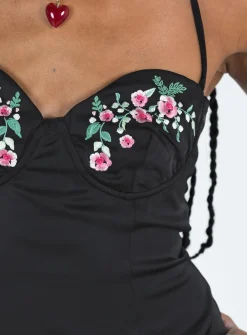 Princess Polly Hassie Mini Dress Black Clearance