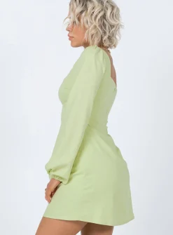Princess Polly Hastings Long Sleeve Mini Dress  Green Store