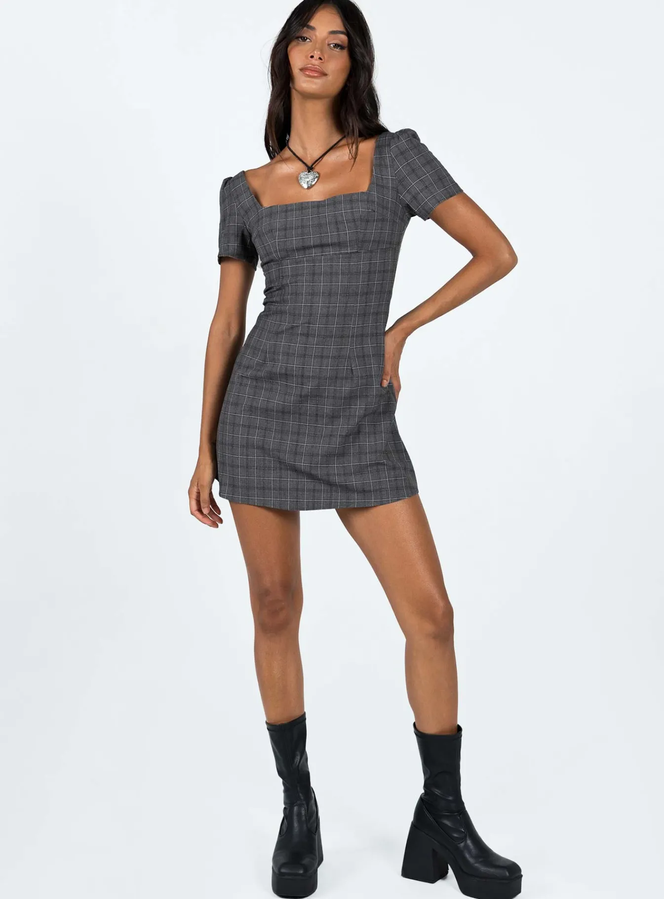 Princess Polly Hastings Mini Dress Check Hot