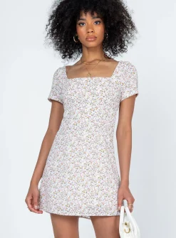 Princess Polly Hastings Mini Dressfloral   White Hot