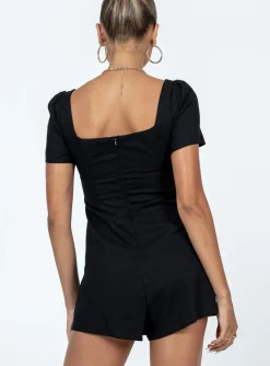 Princess Polly Hastings Romper  Black Flash Sale