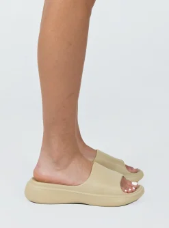 Princess Polly Havana Slides  Beige Online