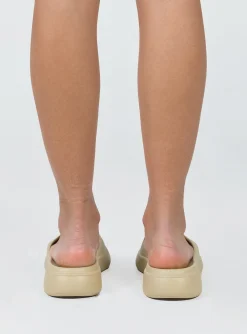 Princess Polly Havana Slides  Beige Online