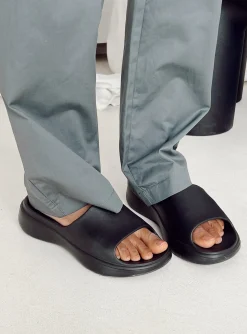 Princess Polly Havana Slides  Black Fashion