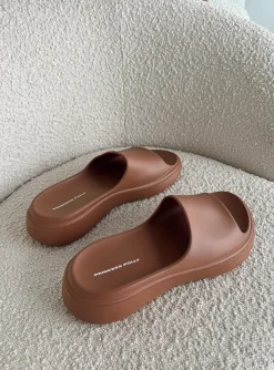Princess Polly Havana Slides Choc Latte   Brown Best