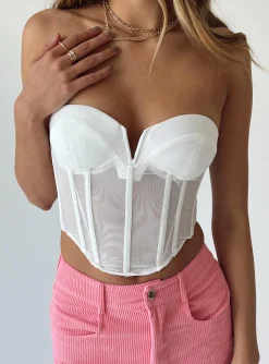 Princess Polly Hawker Top  White Outlet