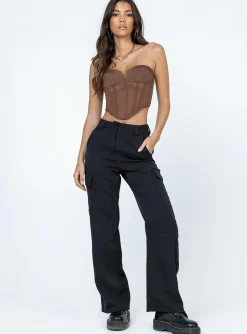 Princess Polly Hawker Top  Brown Shop