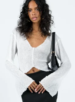 Princess Polly Hawksley Long Sleeve Top  White Hot