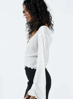 Princess Polly Hawksley Long Sleeve Top  White Hot