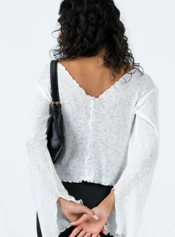 Princess Polly Hawksley Long Sleeve Top  White Hot