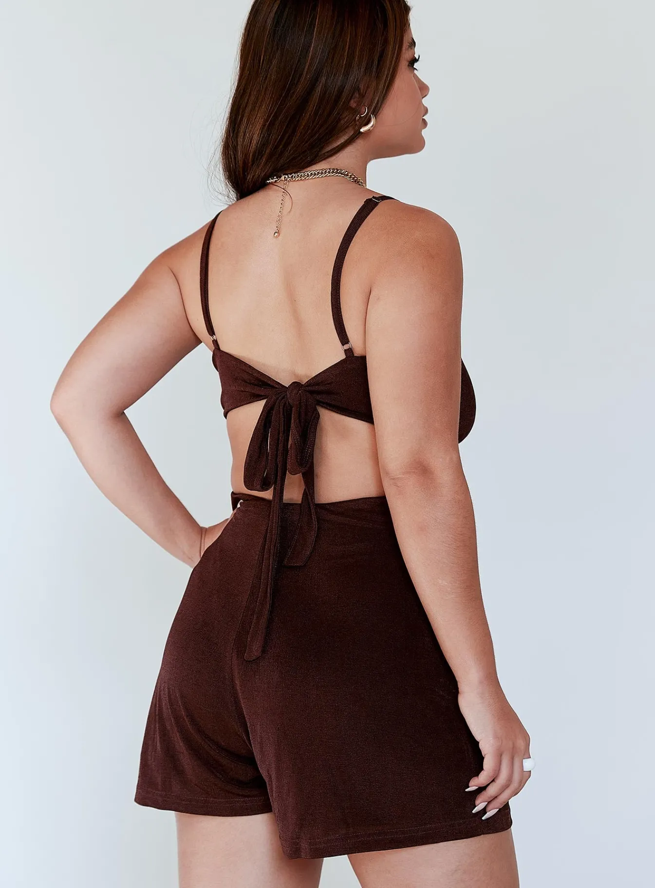 Princess Polly Hawthorne Romper Brown Hot
