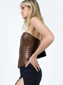 Princess Polly Hayes Longline Bustier Brown Best Sale
