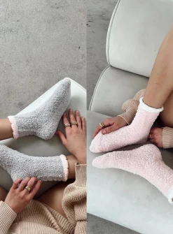 Princess Polly Hayes Sock Pack  Pink / Grey Clearance