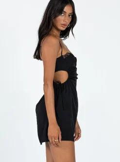 Princess Polly Hazel Cut Out Mini Dress  Black Cheap
