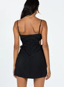 Princess Polly Hazel Cut Out Mini Dress  Black Cheap