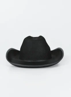 Princess Polly Headline Cowboy Hat  Black Hot