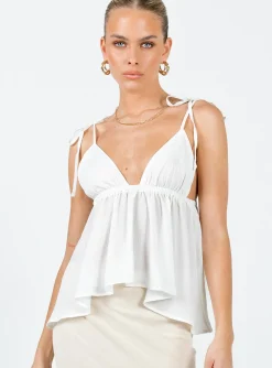 Princess Polly Hearts Flutter Top  Ivory Hot
