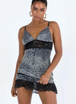 Princess Polly Heary Lace Trim Mini Dress Green Flash Sale