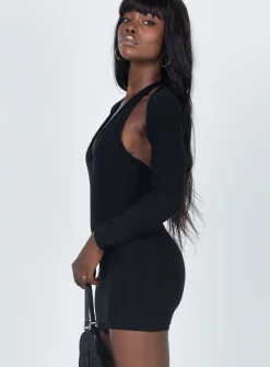 Princess Polly Heavenly Sent Mini Dress  Black Fashion