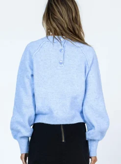 Princess Polly Helenna Sweater  Blue Best Sale