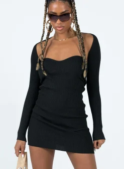 Princess Polly Hellie Mini Dress  Black Flash Sale