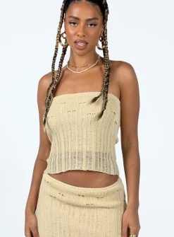 Princess Polly Hendon Tube Top Beige Cheap