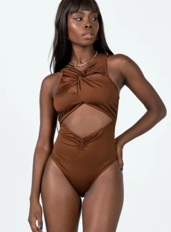 Princess Polly Hendrix Bodysuit Brown Hot