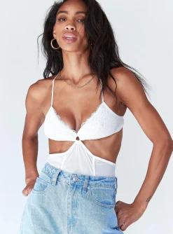 Princess Polly Henrietta Bodysuit  White Hot